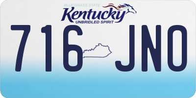 KY license plate 716JNO