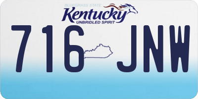 KY license plate 716JNW