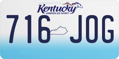 KY license plate 716JOG