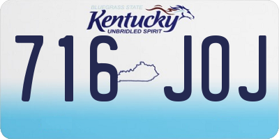 KY license plate 716JOJ