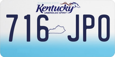 KY license plate 716JPO