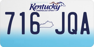 KY license plate 716JQA