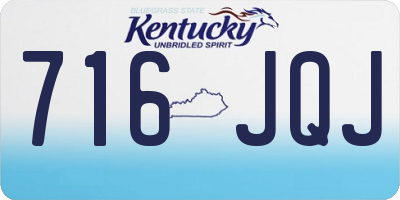 KY license plate 716JQJ
