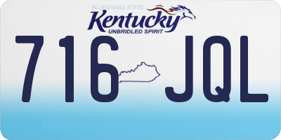 KY license plate 716JQL