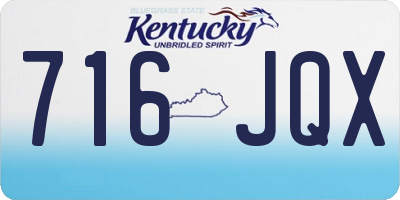 KY license plate 716JQX