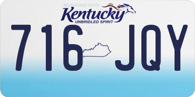 KY license plate 716JQY