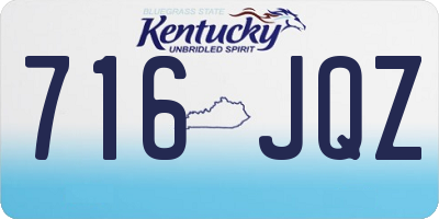 KY license plate 716JQZ