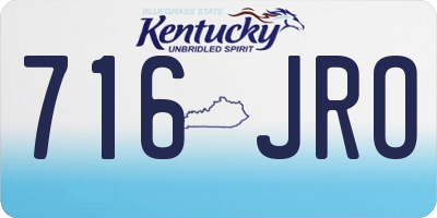 KY license plate 716JRO