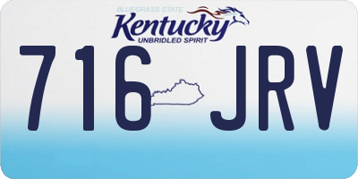 KY license plate 716JRV
