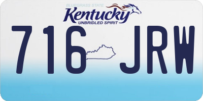 KY license plate 716JRW