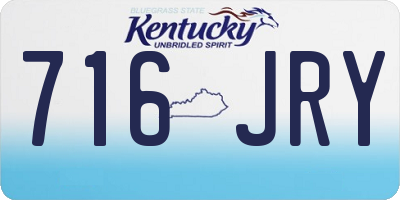 KY license plate 716JRY