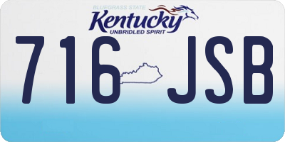 KY license plate 716JSB