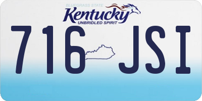 KY license plate 716JSI