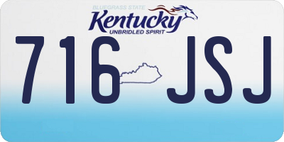 KY license plate 716JSJ