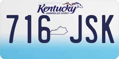 KY license plate 716JSK