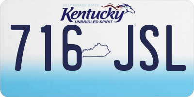 KY license plate 716JSL