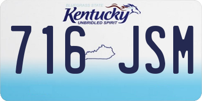 KY license plate 716JSM