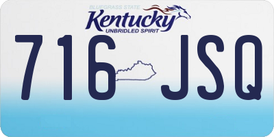 KY license plate 716JSQ