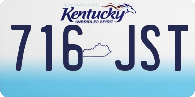 KY license plate 716JST