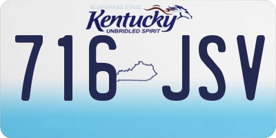 KY license plate 716JSV