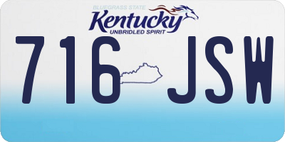 KY license plate 716JSW
