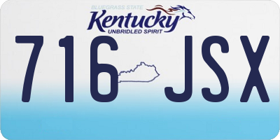KY license plate 716JSX