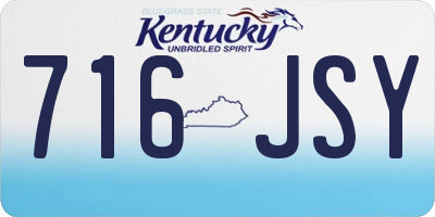 KY license plate 716JSY