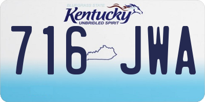 KY license plate 716JWA