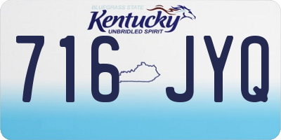 KY license plate 716JYQ