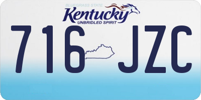KY license plate 716JZC
