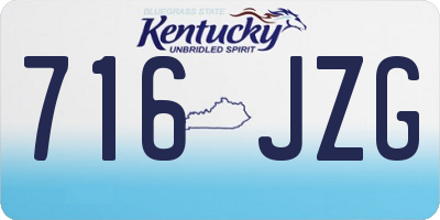 KY license plate 716JZG
