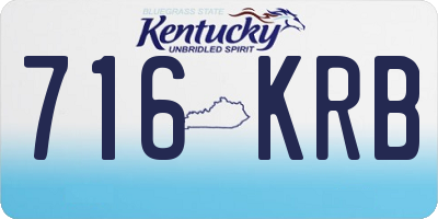 KY license plate 716KRB