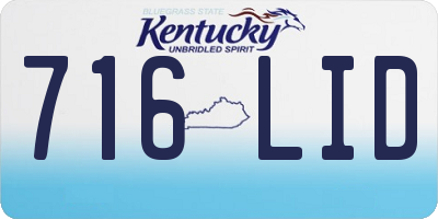 KY license plate 716LID