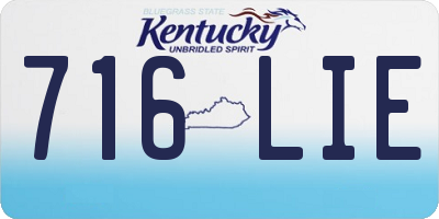 KY license plate 716LIE