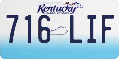 KY license plate 716LIF