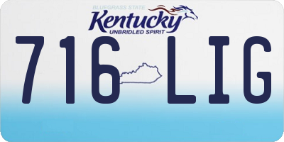KY license plate 716LIG