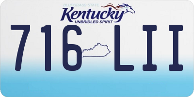 KY license plate 716LII