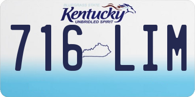 KY license plate 716LIM