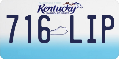 KY license plate 716LIP