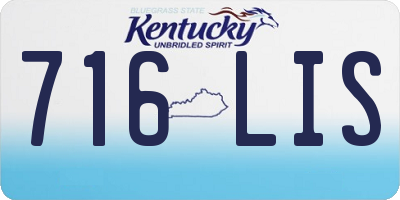 KY license plate 716LIS