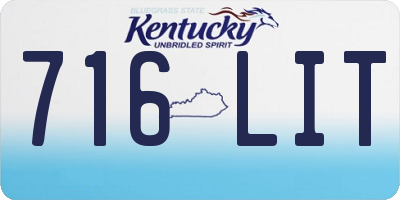 KY license plate 716LIT