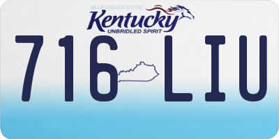 KY license plate 716LIU