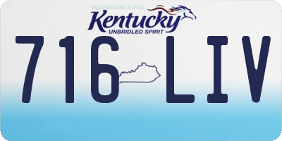 KY license plate 716LIV