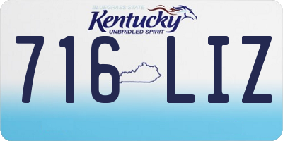 KY license plate 716LIZ
