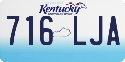 KY license plate 716LJA