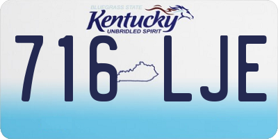 KY license plate 716LJE
