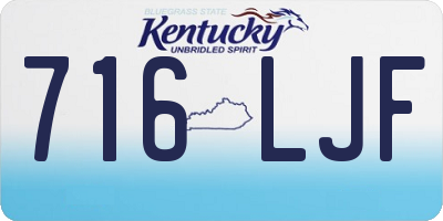 KY license plate 716LJF