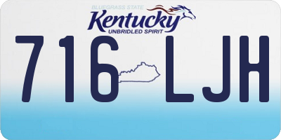 KY license plate 716LJH