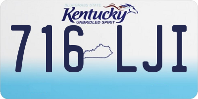 KY license plate 716LJI