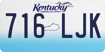 KY license plate 716LJK